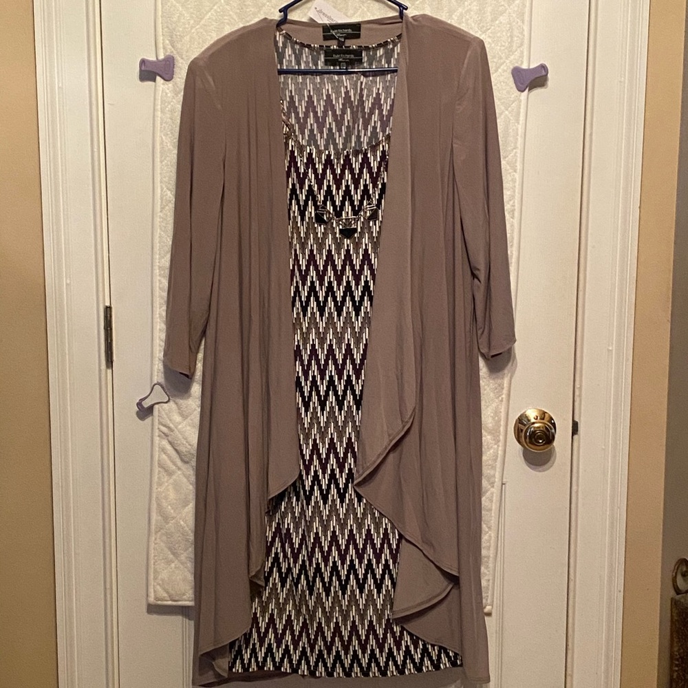 Dress with jacket.